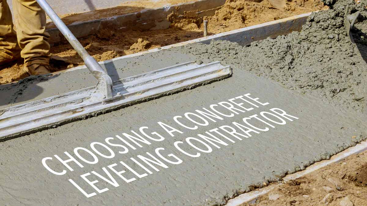 Choosing a concrete leveling contractor